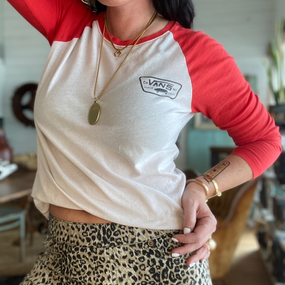 Vans baseball there quarter sleeve tee.
